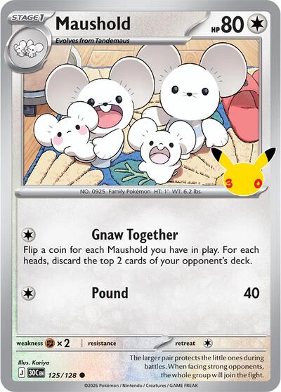 Maushold - 125/128 - ME: 30th Celebration Pokémon spoiler